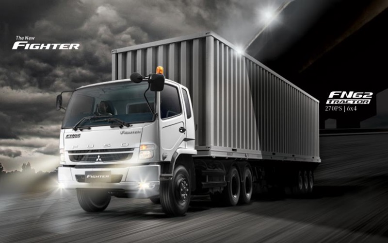 Harga dan Simulasi Kredit Truk Trailer 40 Feet oleh Mitsubishi Fuso Fighter FN 62 F TH